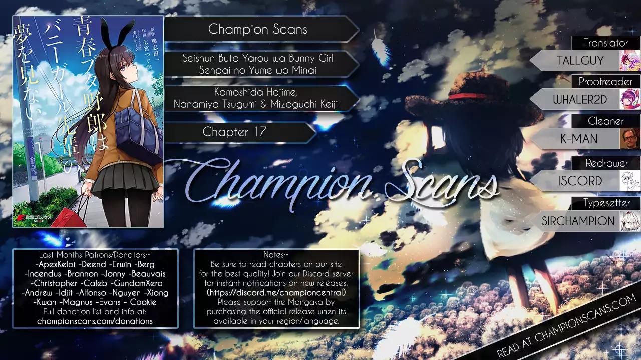 Rascal Does Not Dream of Bunny Girl Senpai chapter 17 page 1