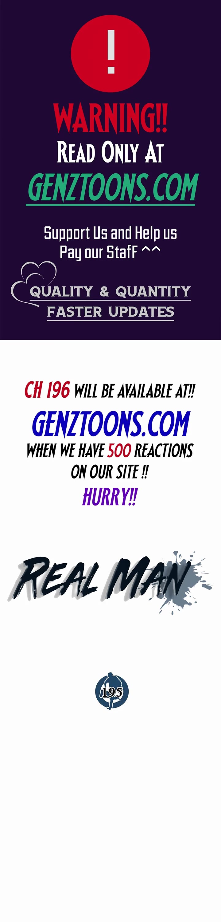 Real Man chapter 195 page 1