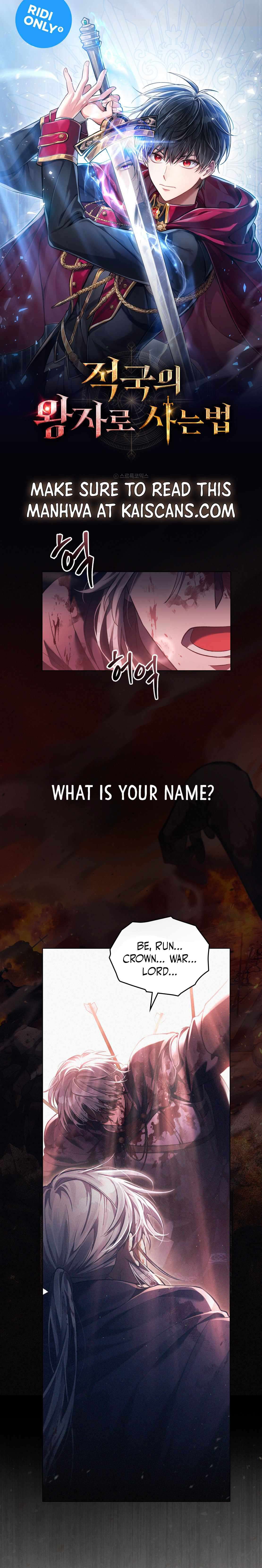 Reborn as the Enemy Prince chapter 0 page 1