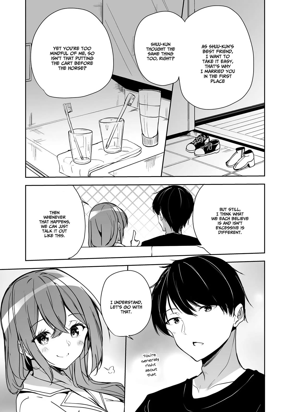 Regarding my Married Life with a Childhood Friend Whom I Thought Was a Boy Going Way Too Smoothly chapter 2 page 22