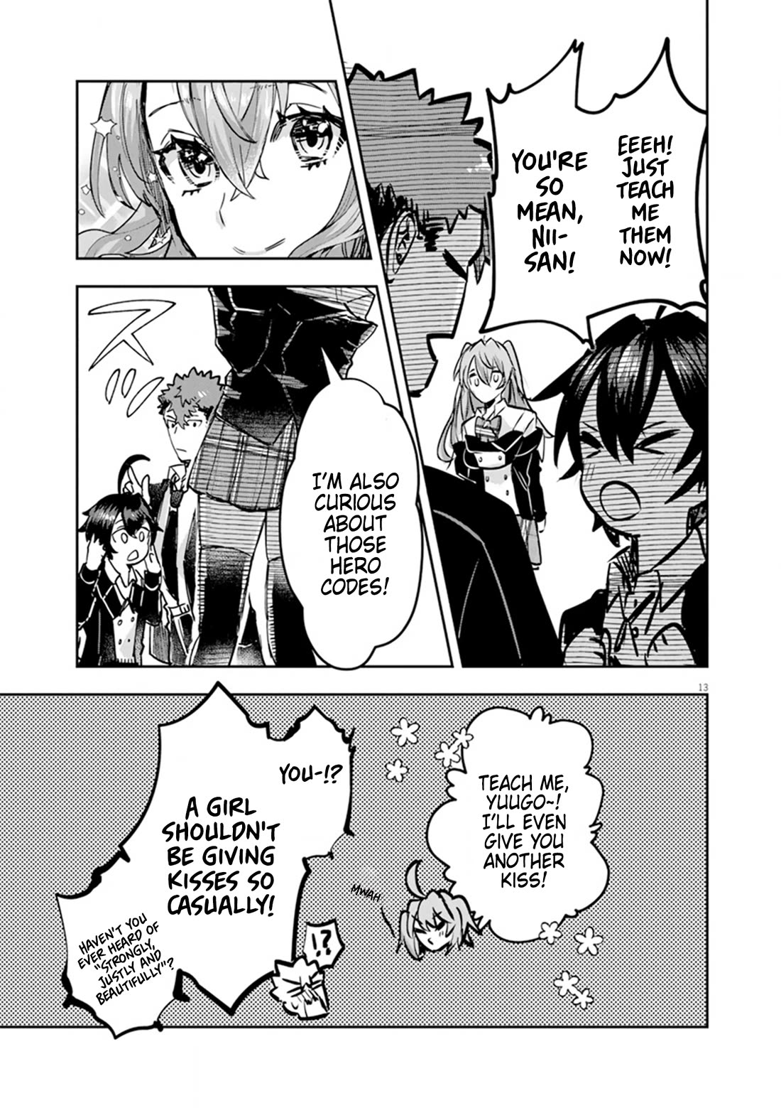 Regarding the Destruction of the Destruction Flag as a Result of a Nichiasa-Loving Otaku Being Reincarnated as a Villainous Student. chapter 10 page 13