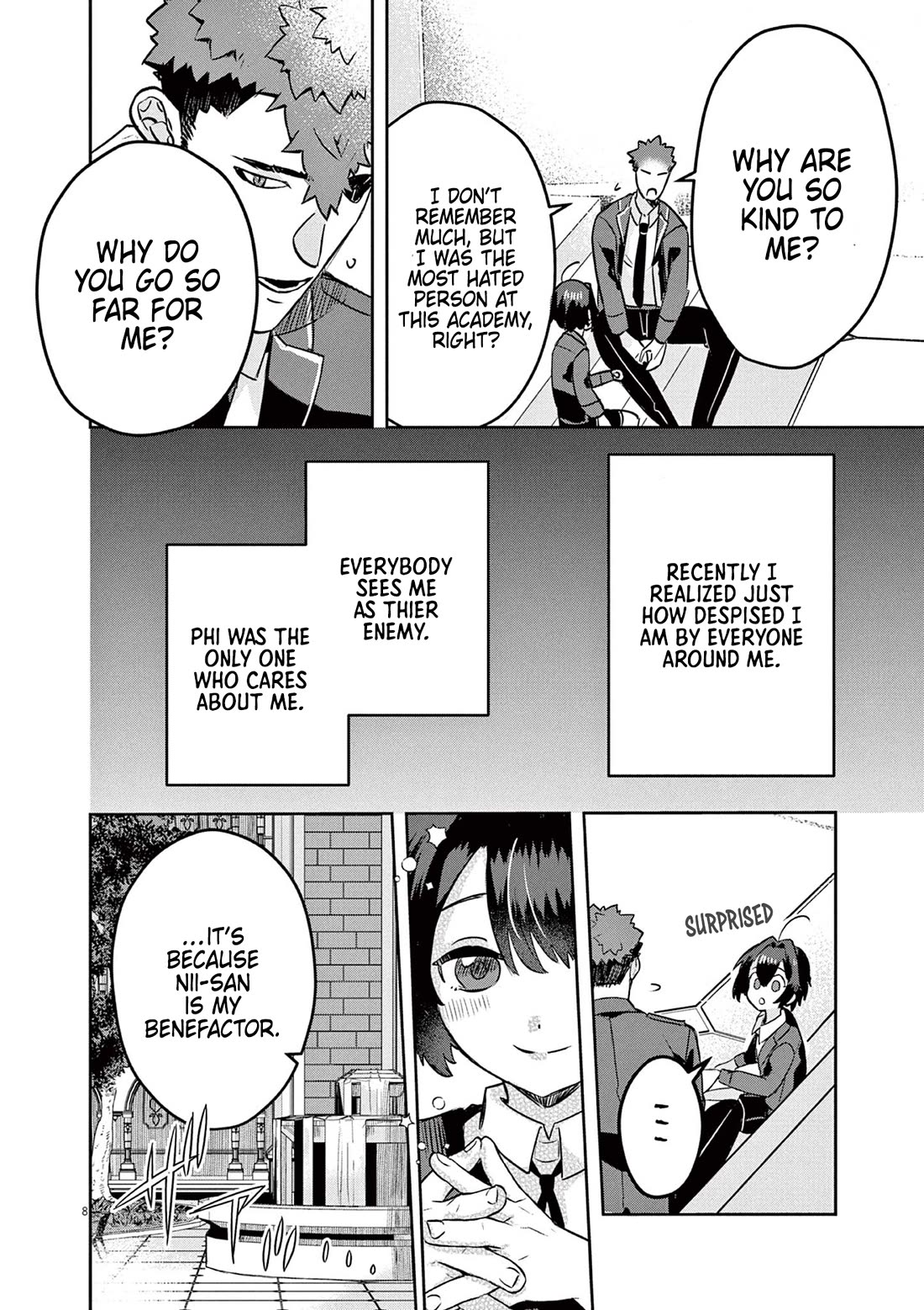 Regarding the Destruction of the Destruction Flag as a Result of a Nichiasa-Loving Otaku Being Reincarnated as a Villainous Student. chapter 3 page 8