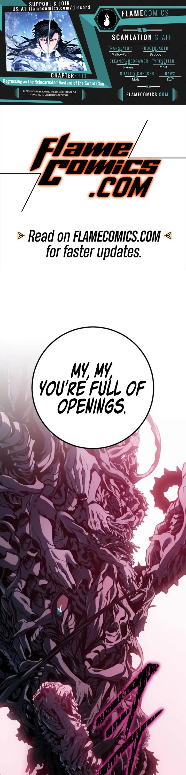 Regressing As The Reincarnated Bastard Of The Sword Clan chapter 103 page 1
