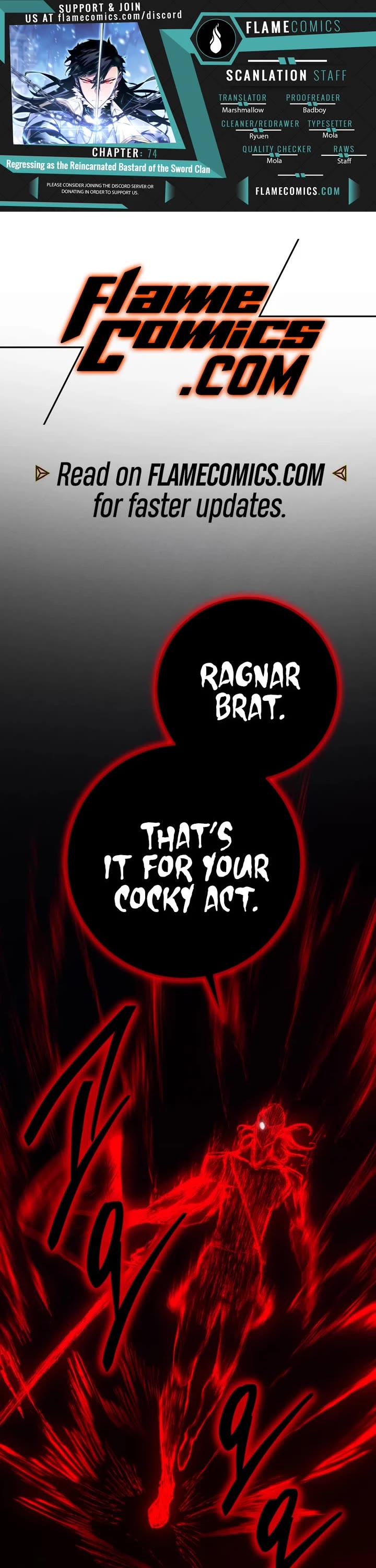 Regressing As The Reincarnated Bastard Of The Sword Clan chapter 74 page 1