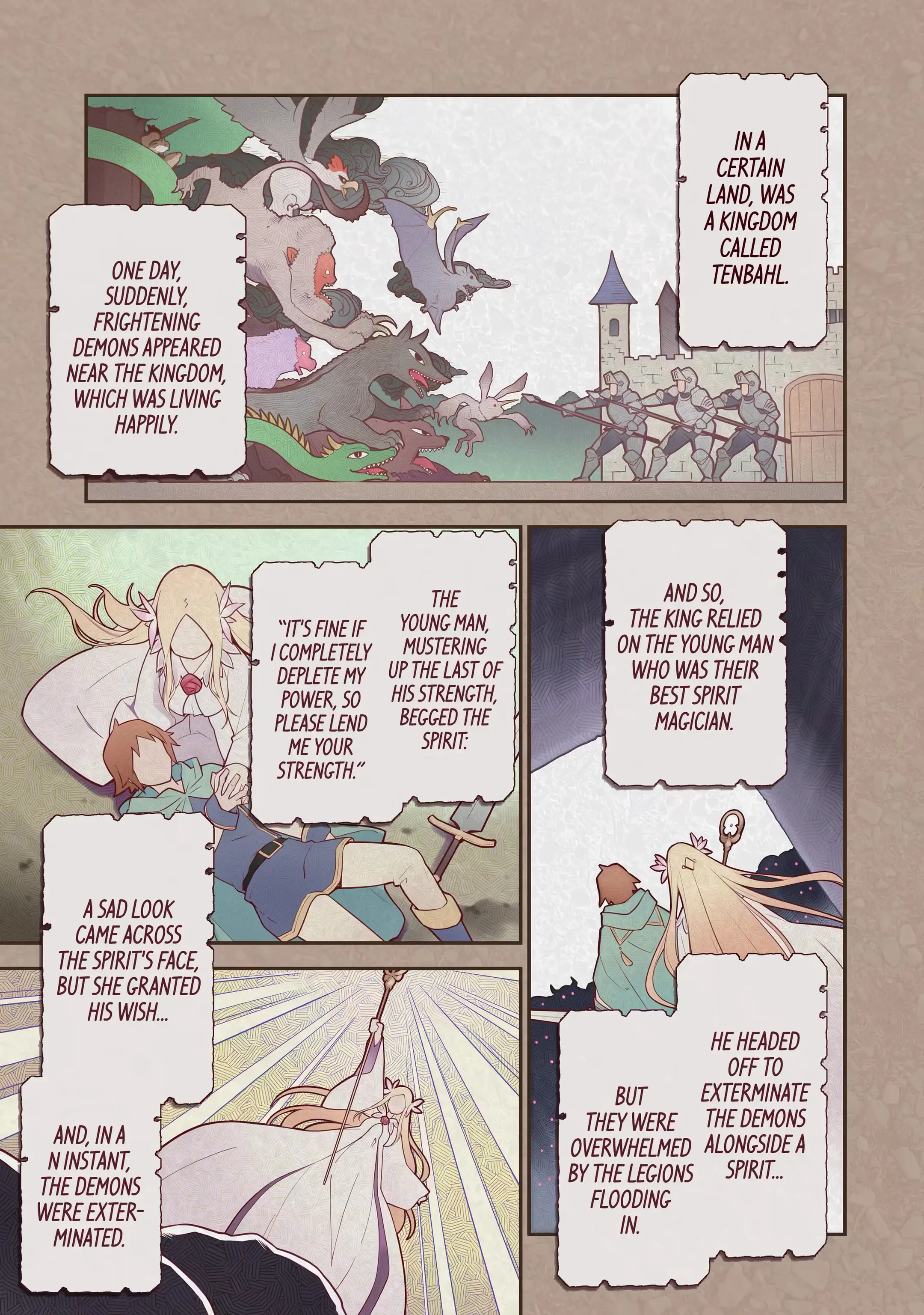 Reincarnated as the Daughter of the Legendary Hero and the Queen of Spirits (Official) chapter 1.1 page 1