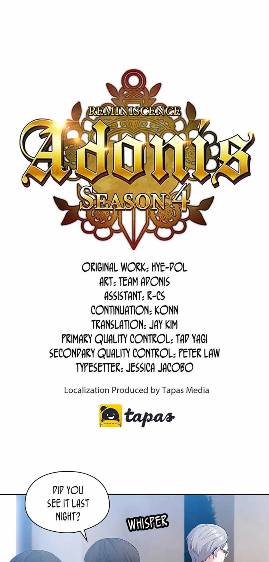 Reminiscence Adonis chapter 146 page 1