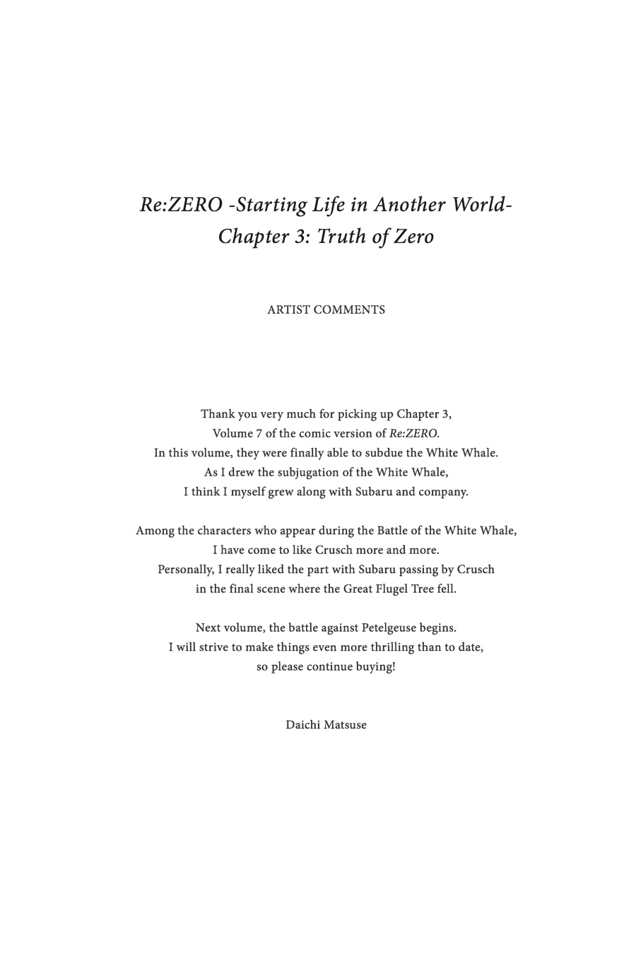 Re:Zero kara Hajimeru Isekai Seikatsu - Daisanshou - Truth of Zero chapter 32 page 34