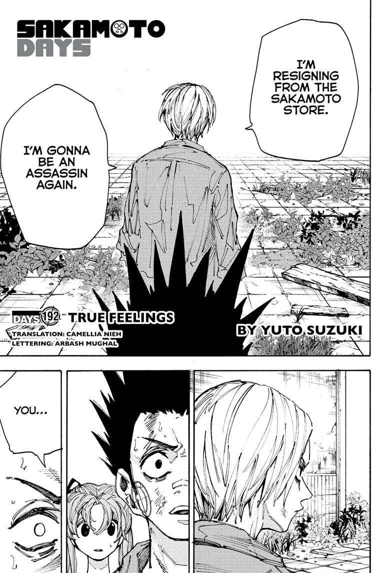 Sakamoto Days chapter 192 page 1