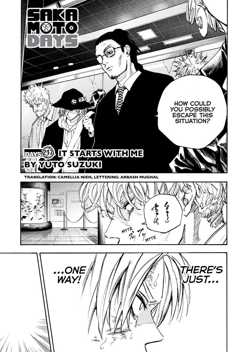 Sakamoto Days chapter 217 page 1