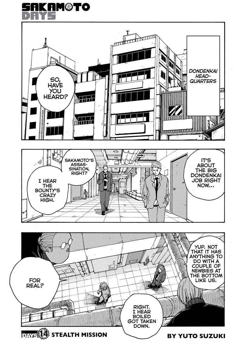 Sakamoto Days chapter 14 page 1