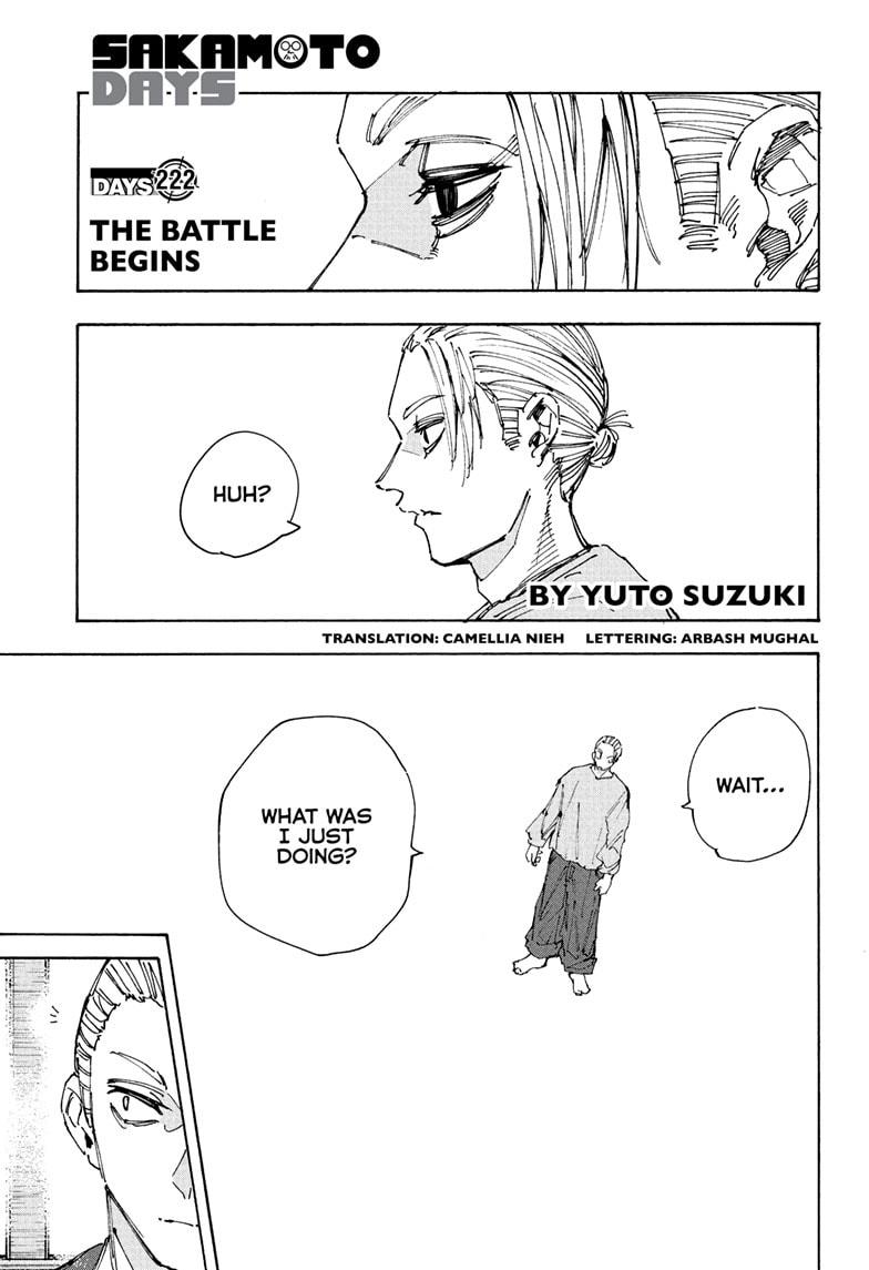 Sakamoto Days chapter 222 page 1