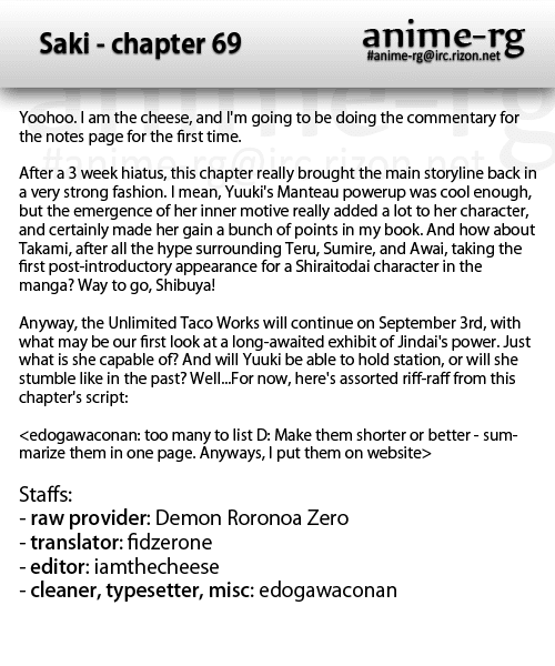 Saki chapter 69 page 16