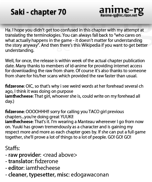 Saki chapter 70 page 16