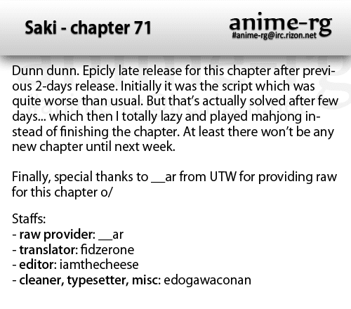 Saki chapter 71 page 17