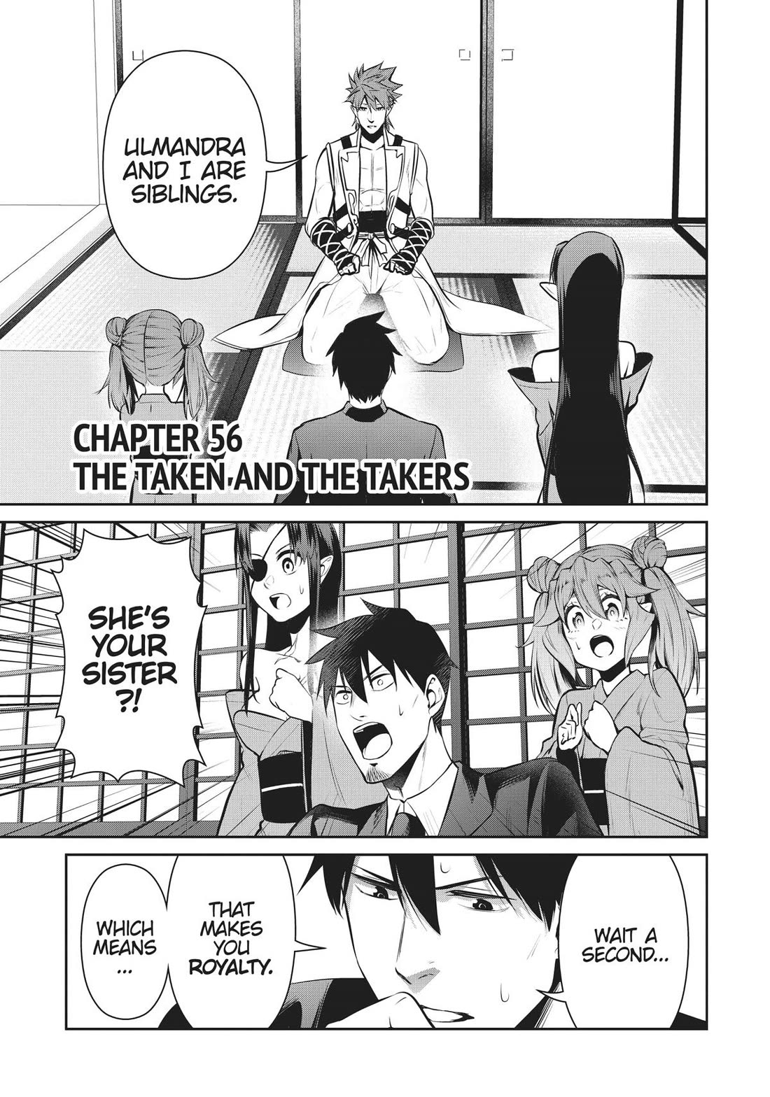 Salaryman ga Isekai ni Ittara Shitennou ni Natta Hanashi chapter 56 page 1