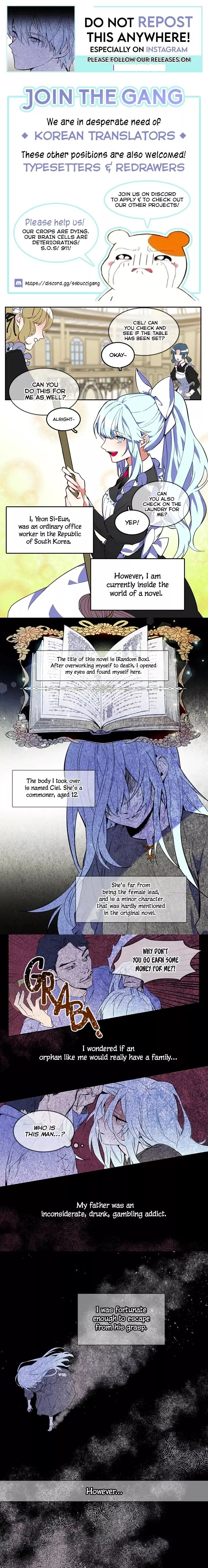 Saving the Villain Who was Abandoned by the Female Lead chapter 0 page 1