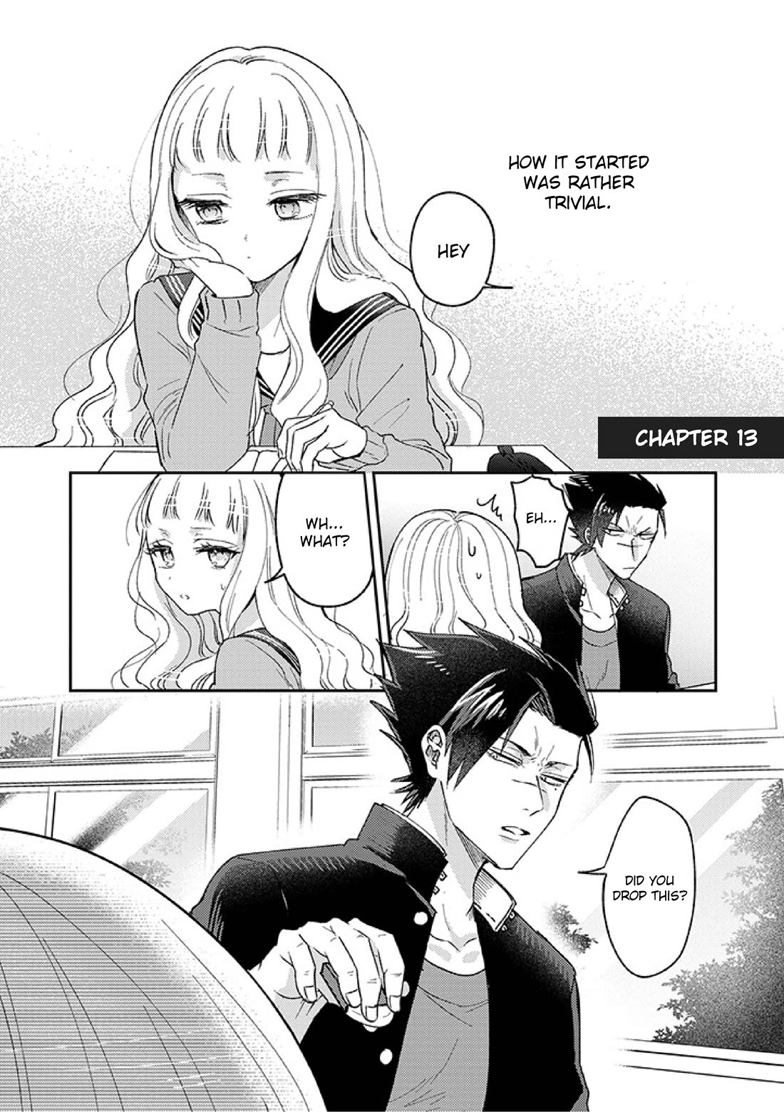 Scary Face High Schooler and Miss Plain Jane chapter 13 page 1