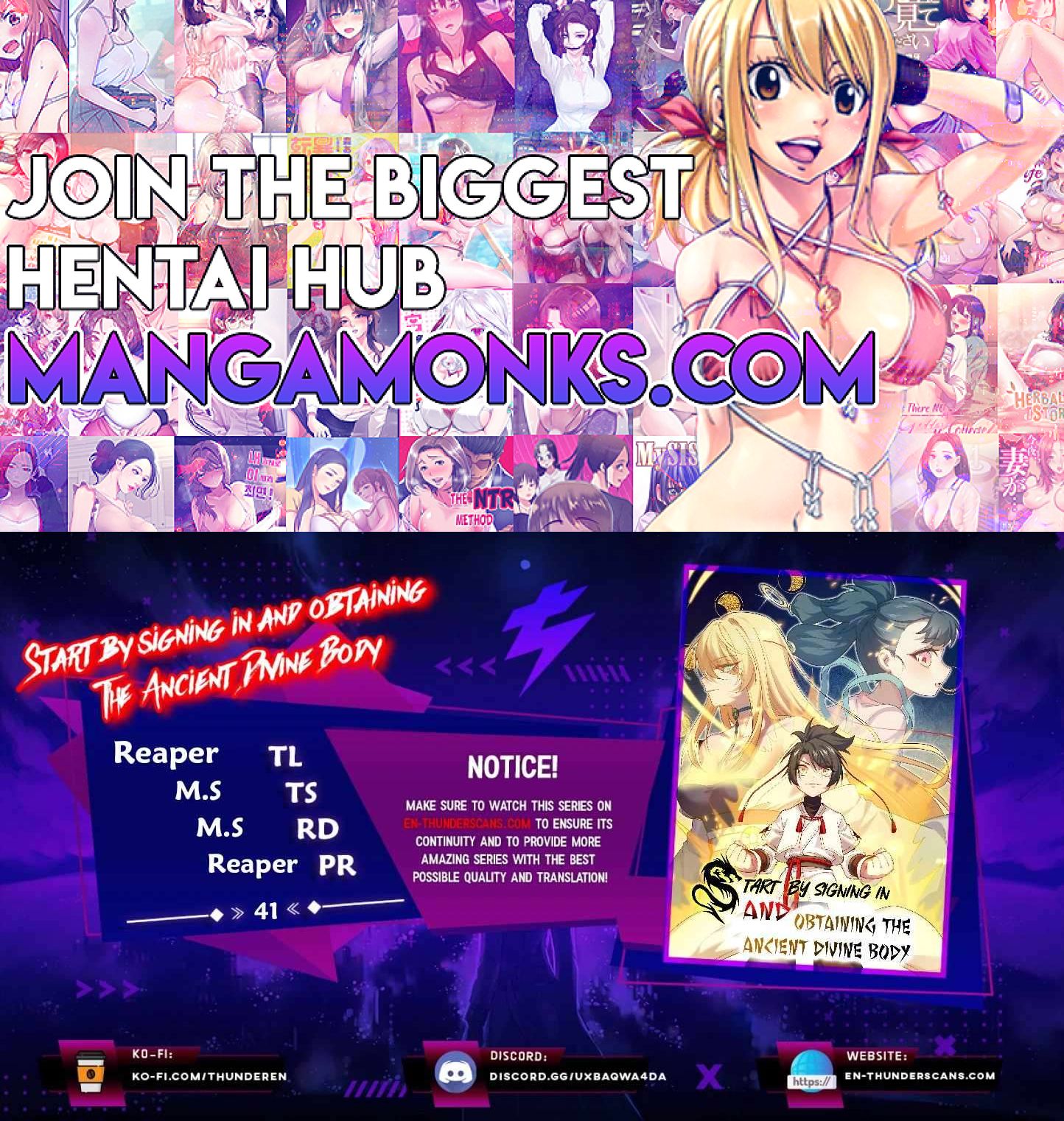 Scoring the Sacred Body of the Ancients from the Get-go chapter 41 page 1