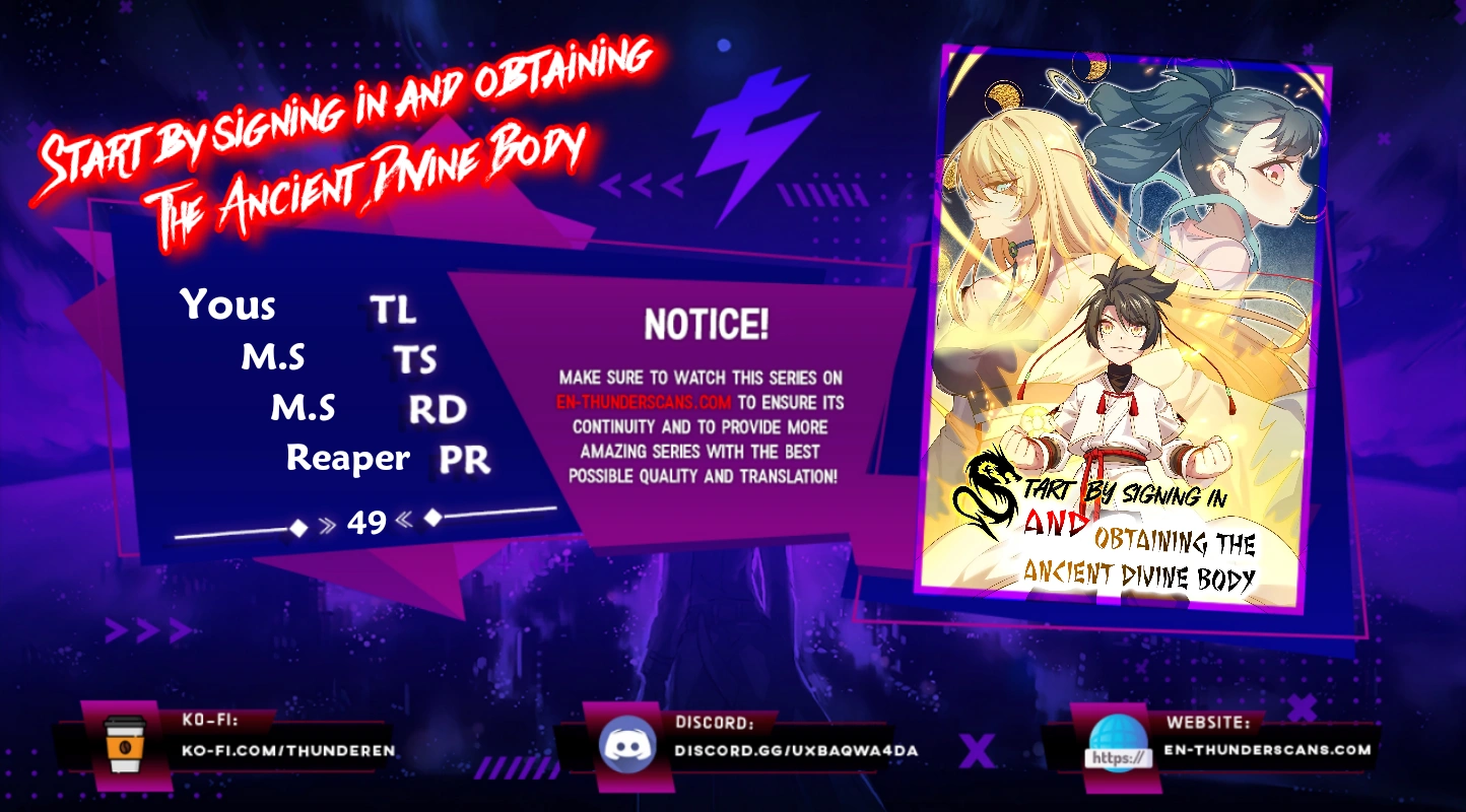 Scoring the Sacred Body of the Ancients from the Get-go chapter 49 page 1