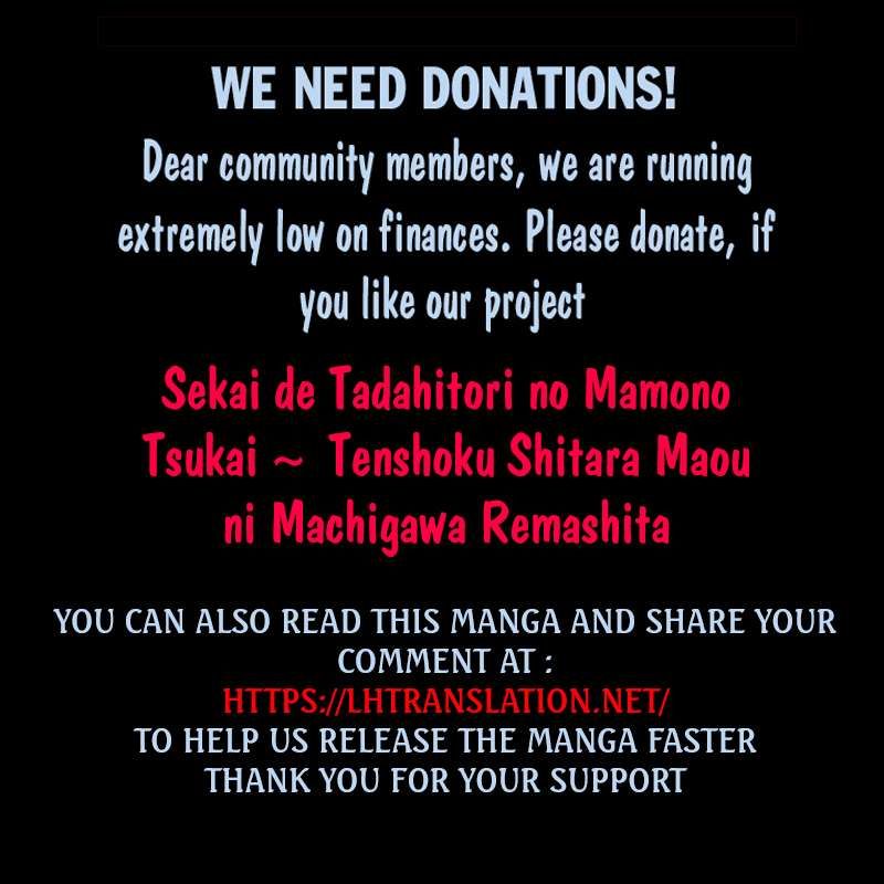 Sekai de Tadahitori no Mamono Tsukai ~ Tenshoku Shitara Maou ni Machigawa Remashita chapter 51.2 page 20