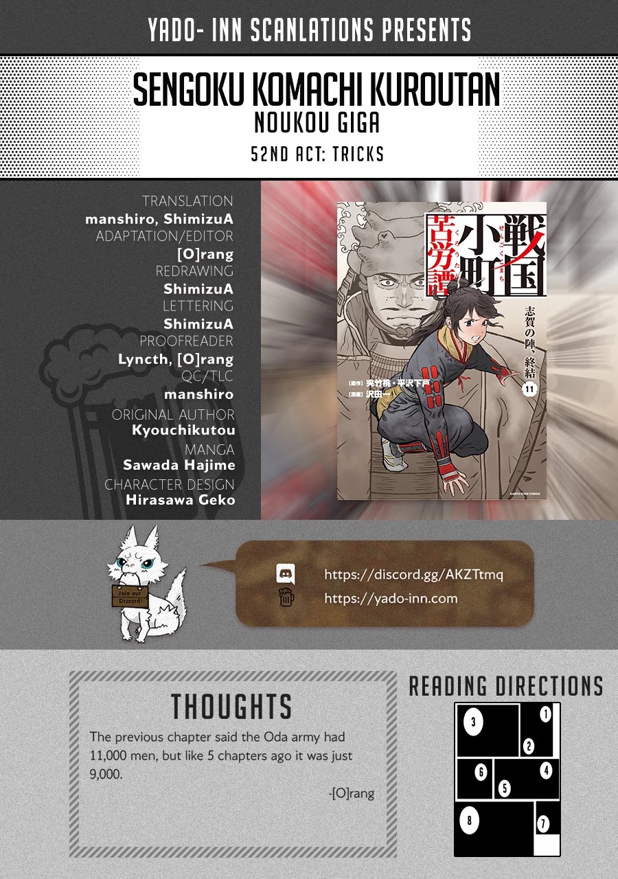 Sengoku Komachi Kuroutan: Noukou Giga chapter 52 page 1