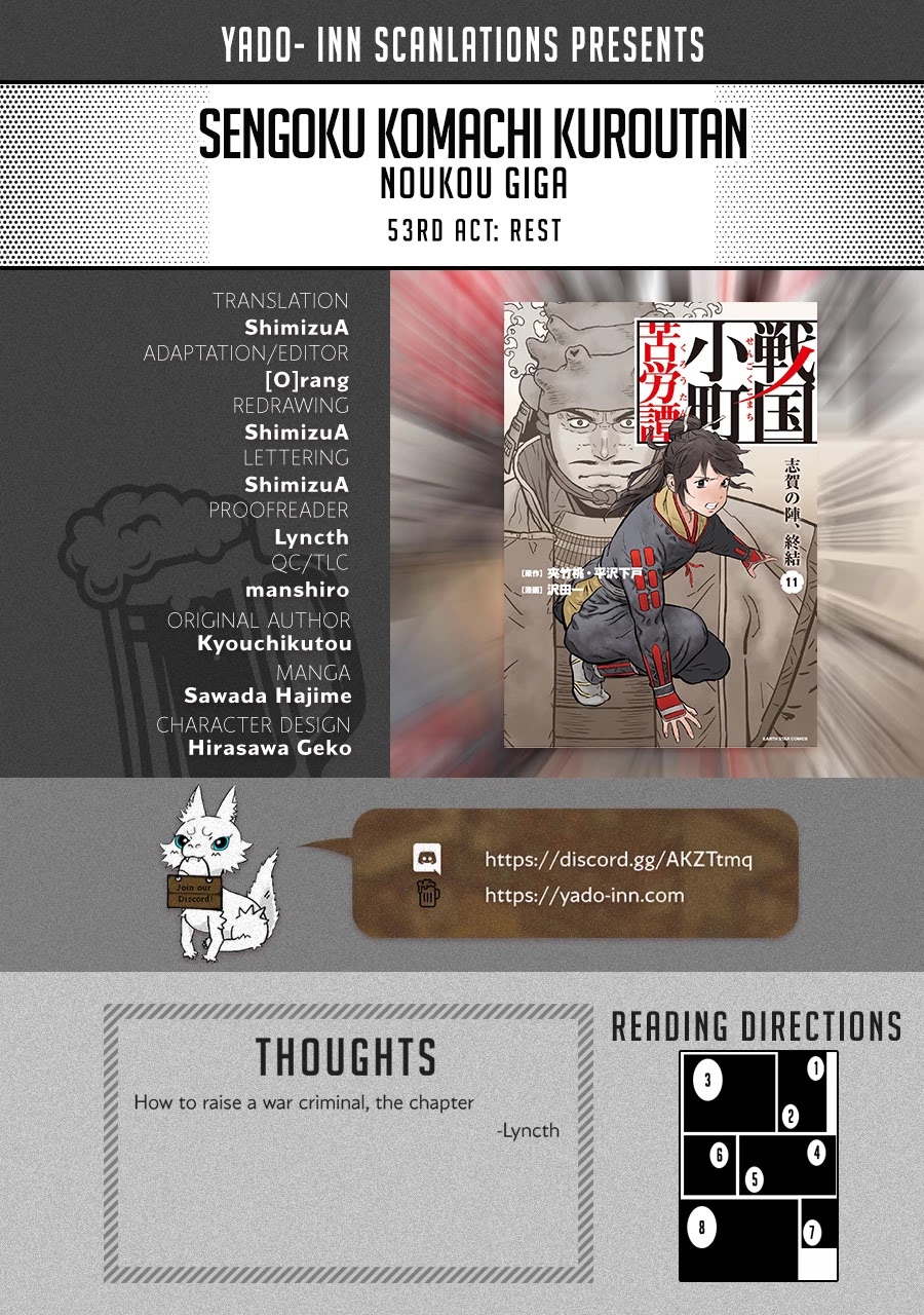 Sengoku Komachi Kuroutan: Noukou Giga chapter 53 page 1