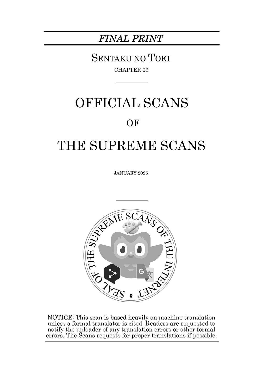 Sentaku no Toki chapter 9 page 1