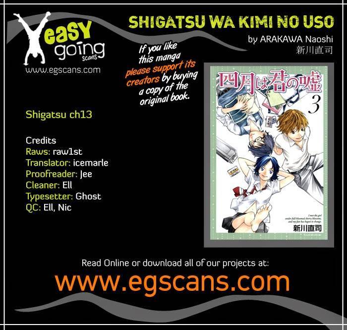 Shigatsu wa Kimi no Uso chapter 13 page 1
