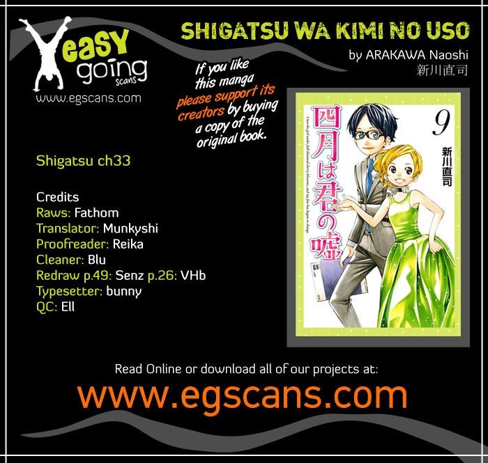 Shigatsu wa Kimi no Uso chapter 33 page 1