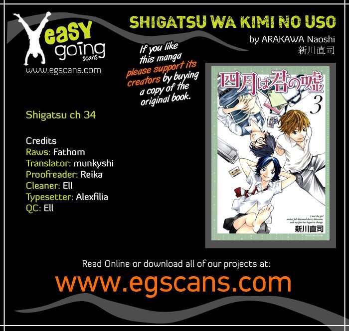 Shigatsu wa Kimi no Uso chapter 34 page 1