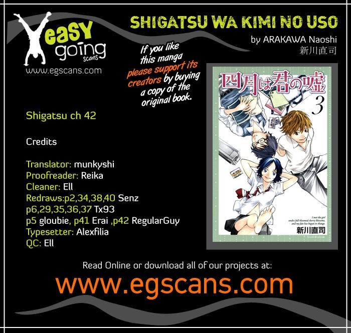 Shigatsu wa Kimi no Uso chapter 42 page 1