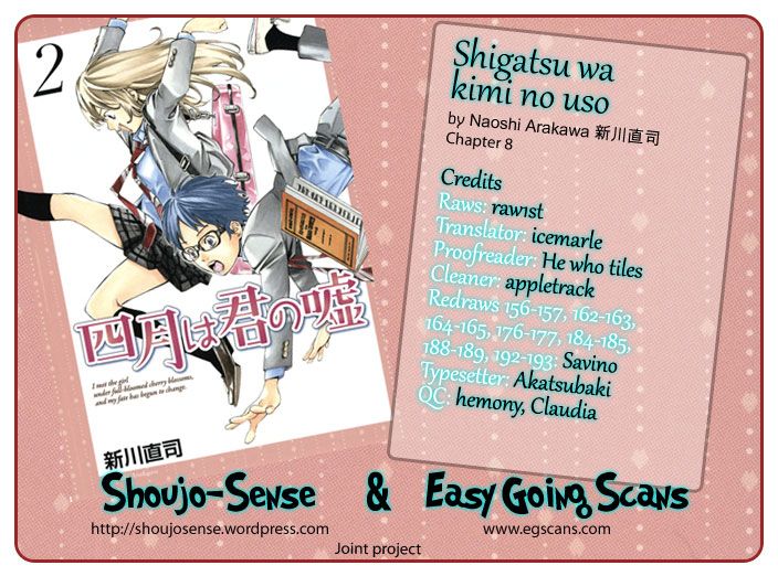 Shigatsu wa Kimi no Uso chapter 8 page 1