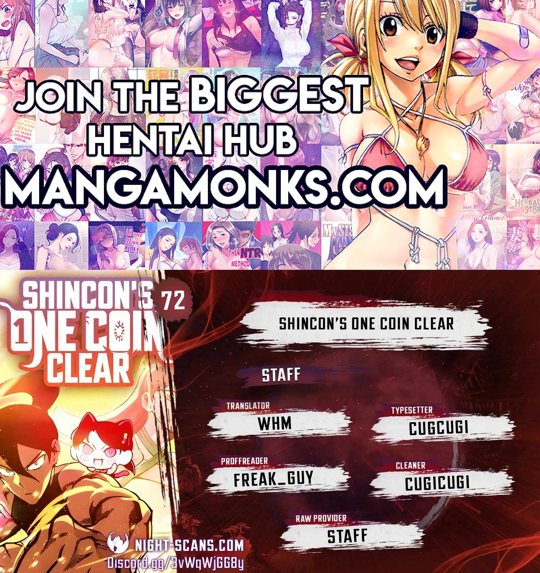 Shincon’s One Coin Clear chapter 72 page 1