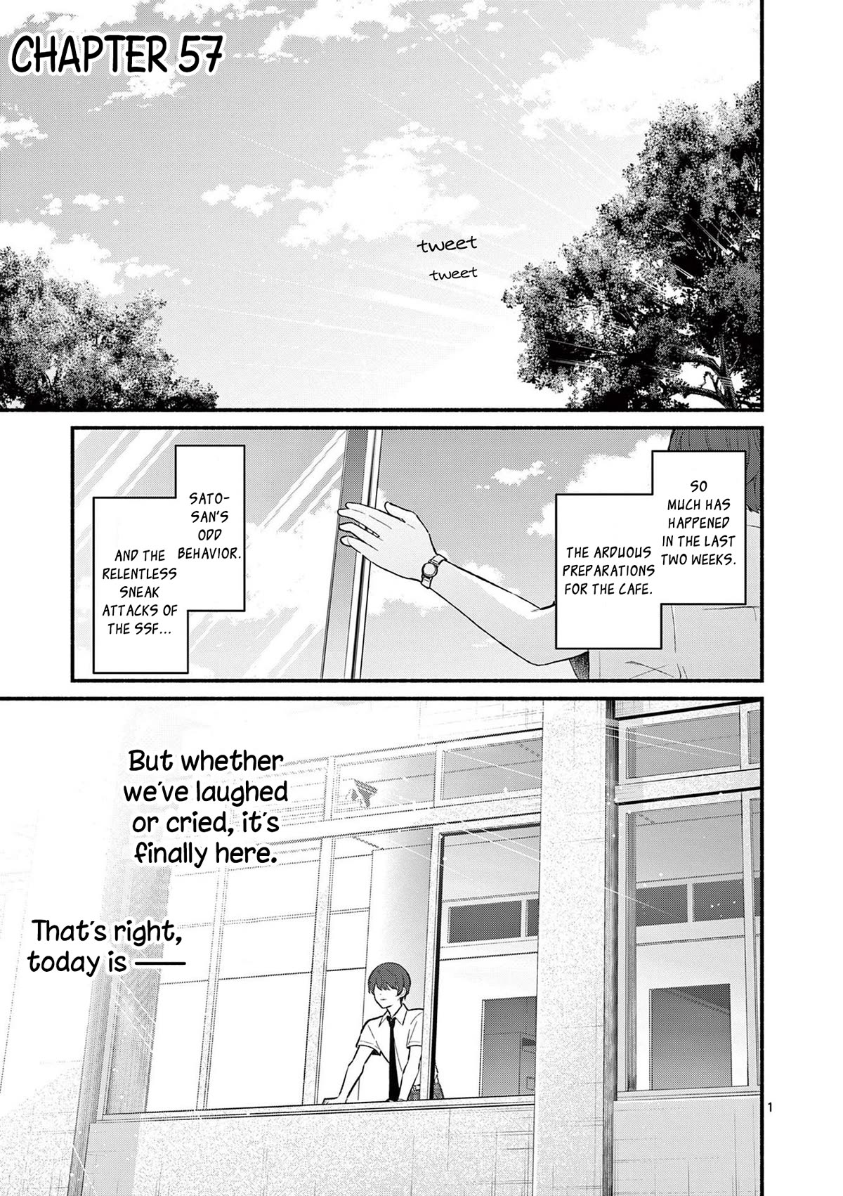 Shiotaiou no Sato-san ga Ore ni dake Amai chapter 57 page 1