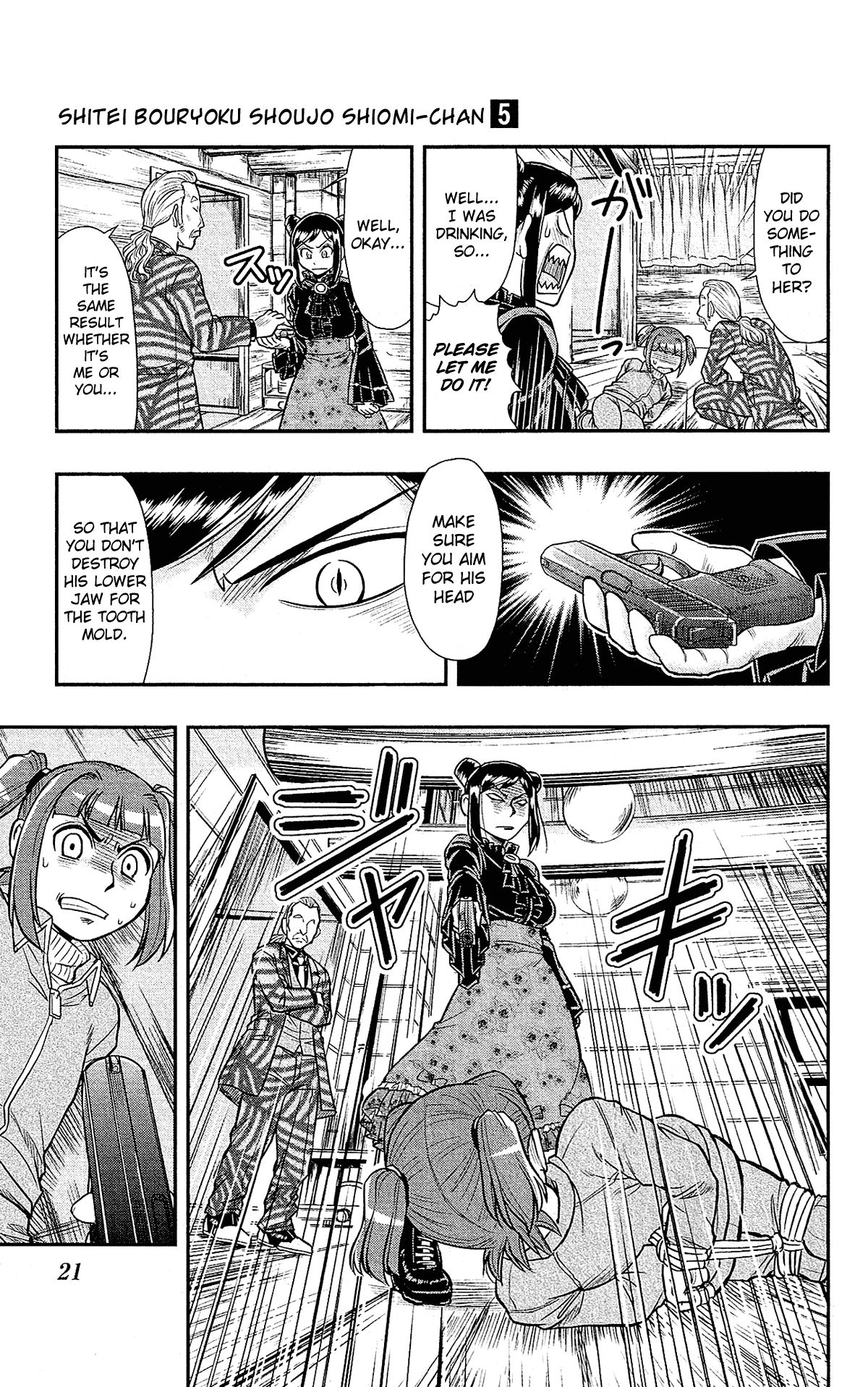 Shitei Bouryoku Shoujo Shiomi-chan chapter 25 page 21