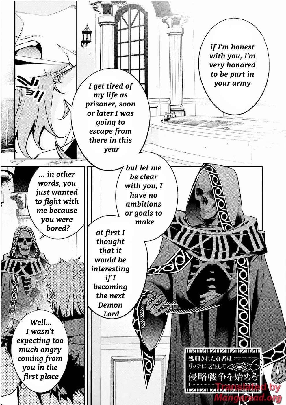 Shokei Sareta Kenja wa Lich ni Tensei Shite Shinryaku Sensou wo Hajimaru chapter 10.1 page 1