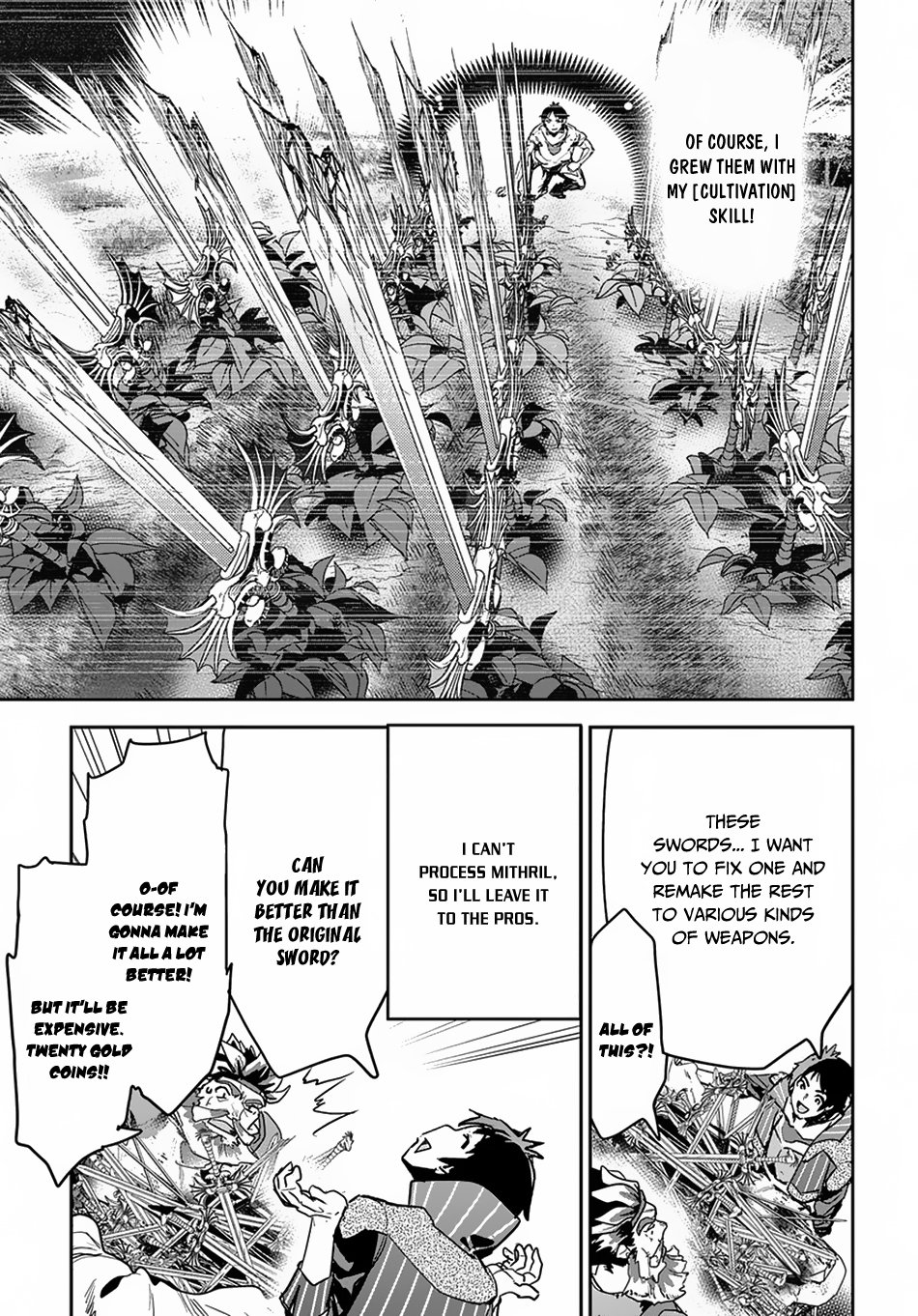 Shounin Yuusha wa Isekai wo Gyuujiru! – Saibai Skill de Nandemo Fuyashi Chaimasu chapter 4 page 14