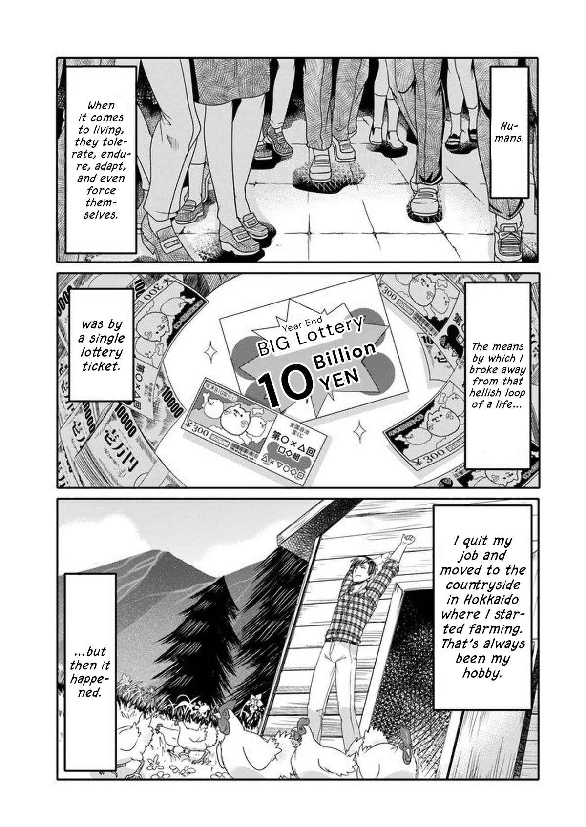 Shoushaman no Isekai Survival ~ Zettai Hito to wa Tsurumanee ~ chapter 1 page 7