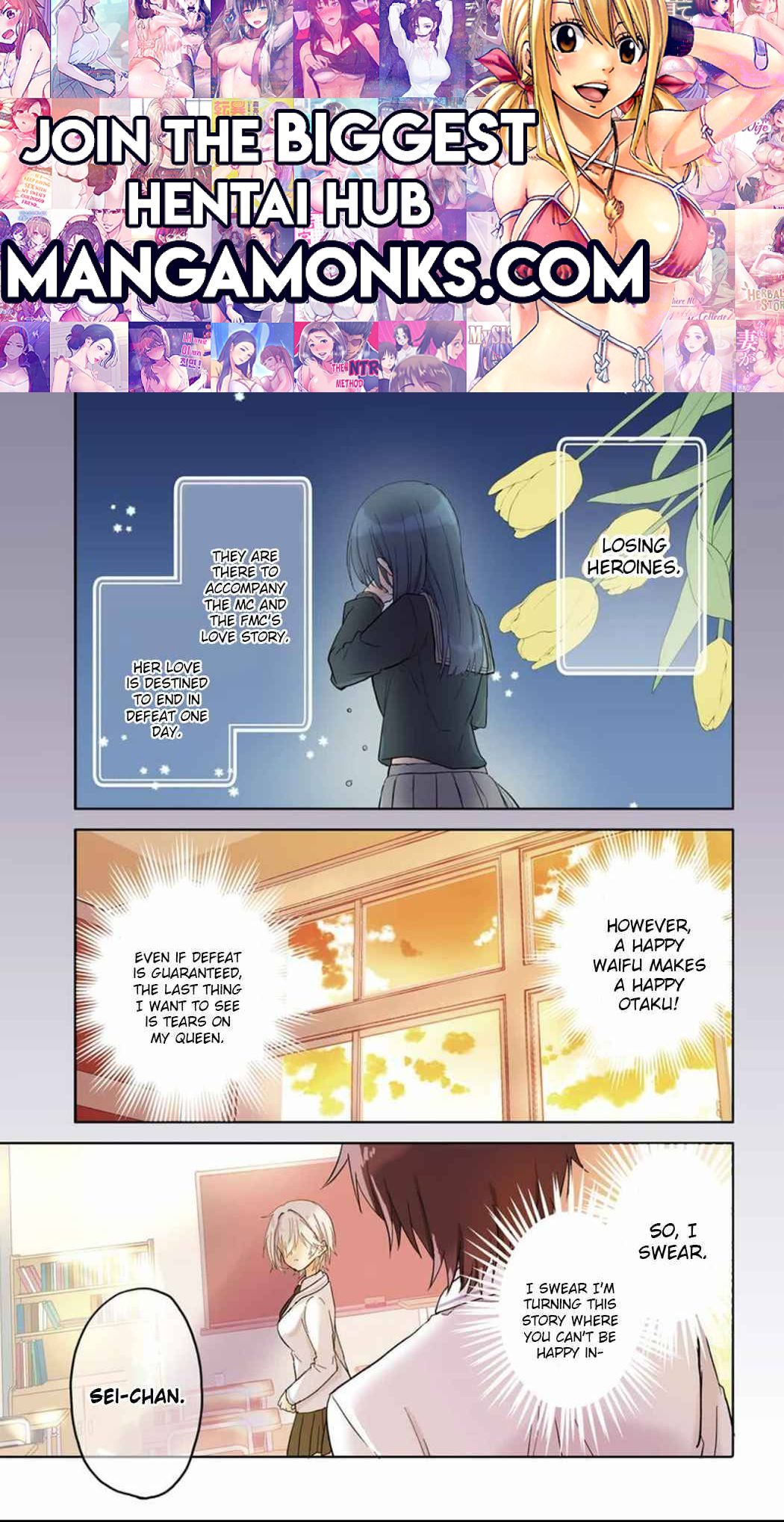 Since I’ve Entered the World of Romantic Comedy Manga, I’ll Do My Best to Make the Losing Heroine Happy chapter 1 page 1