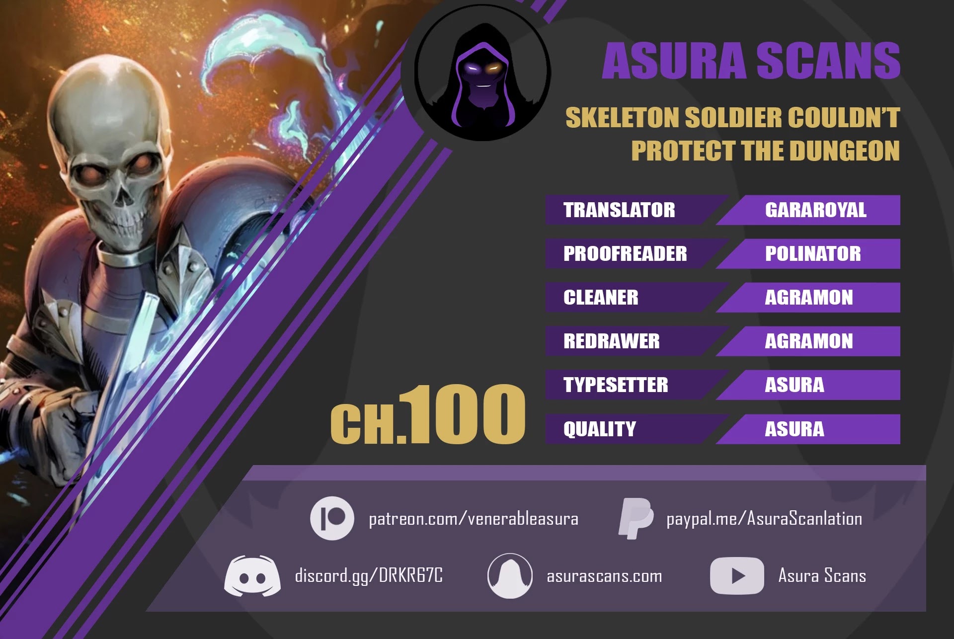 Skeleton Soldier Couldn’t Protect the Dungeon chapter 100 page 1
