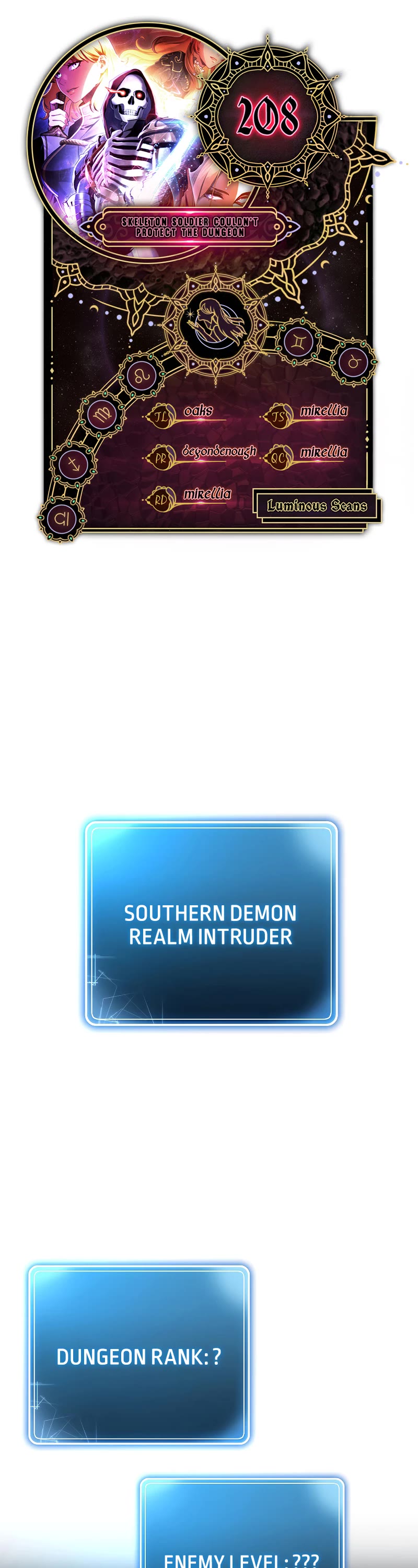 Skeleton Soldier Couldn’t Protect the Dungeon chapter 208 page 1