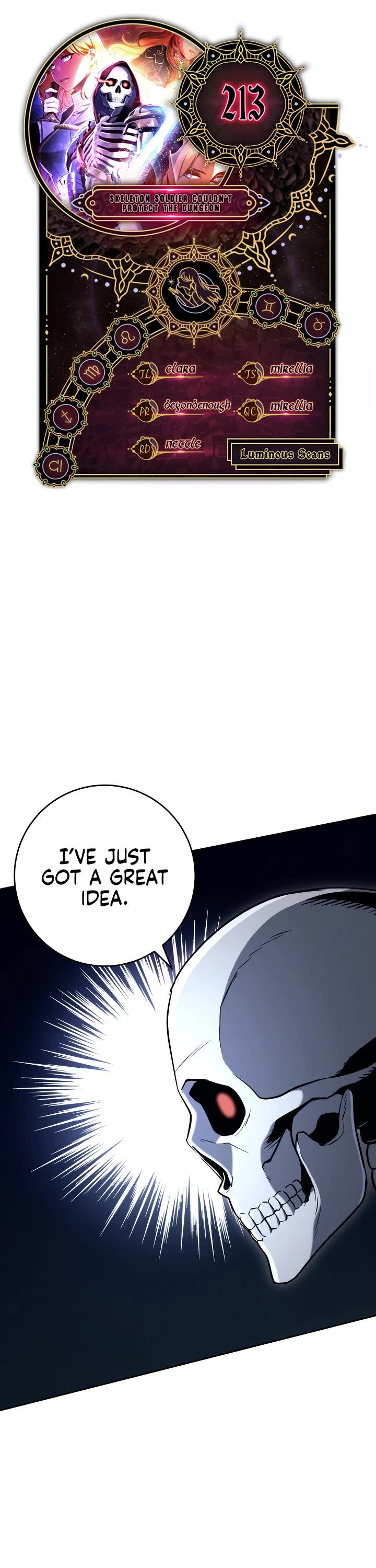 Skeleton Soldier Couldn’t Protect the Dungeon chapter 213 page 1