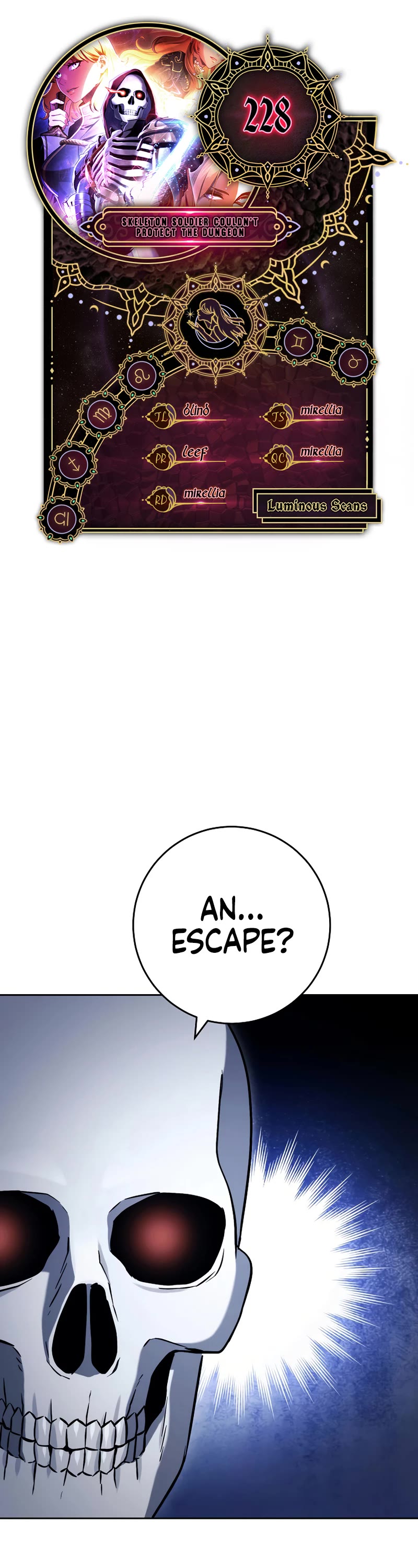 Skeleton Soldier Couldn’t Protect the Dungeon chapter 228 page 1