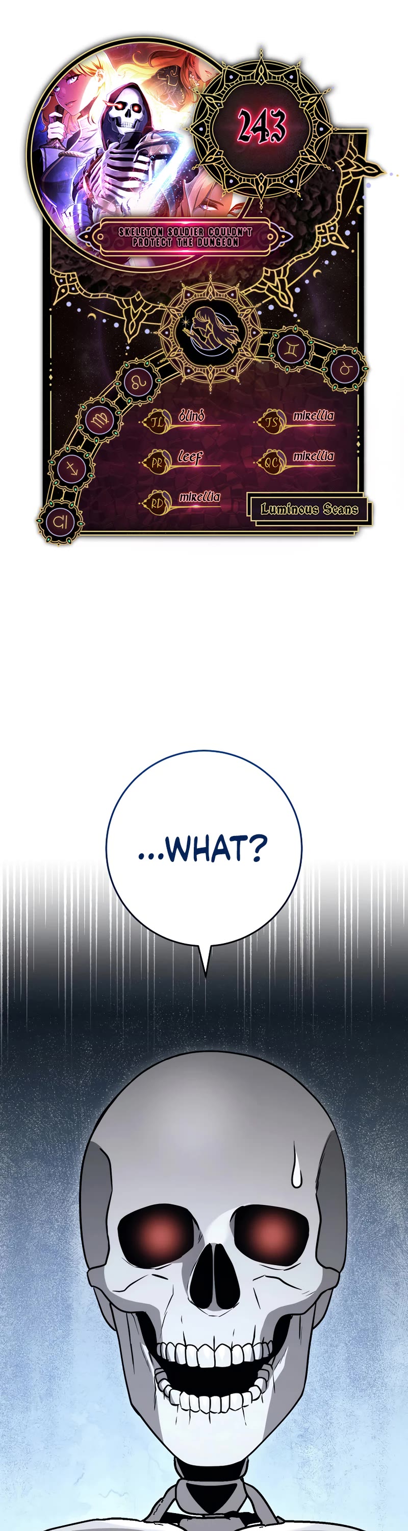 Skeleton Soldier Couldn’t Protect the Dungeon chapter 243 page 1