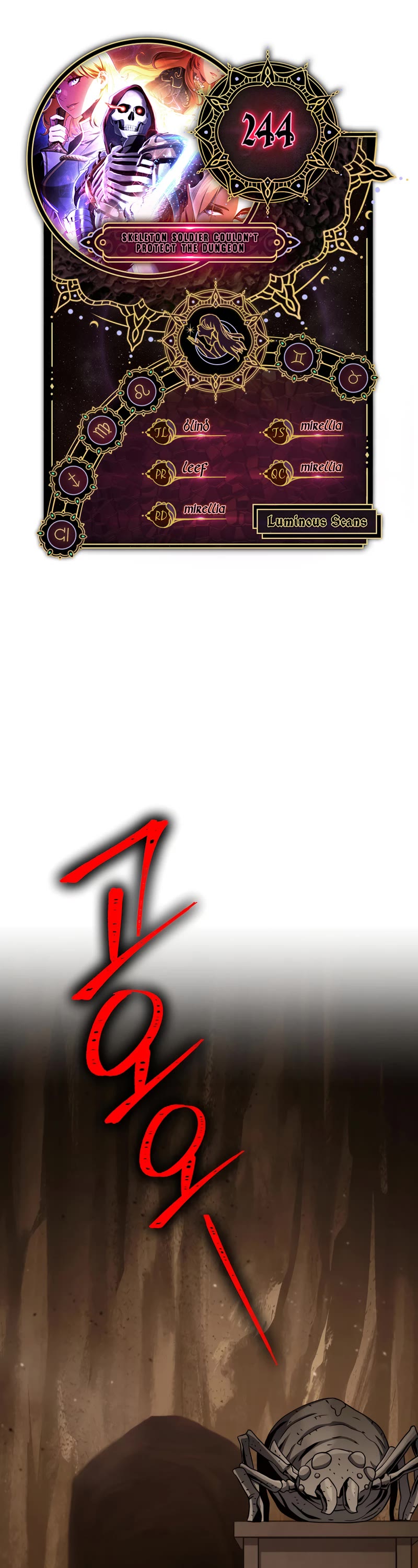 Skeleton Soldier Couldn’t Protect the Dungeon chapter 244 page 1