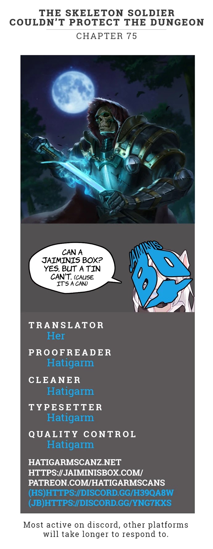 Skeleton Soldier Couldn’t Protect the Dungeon chapter 75 page 1