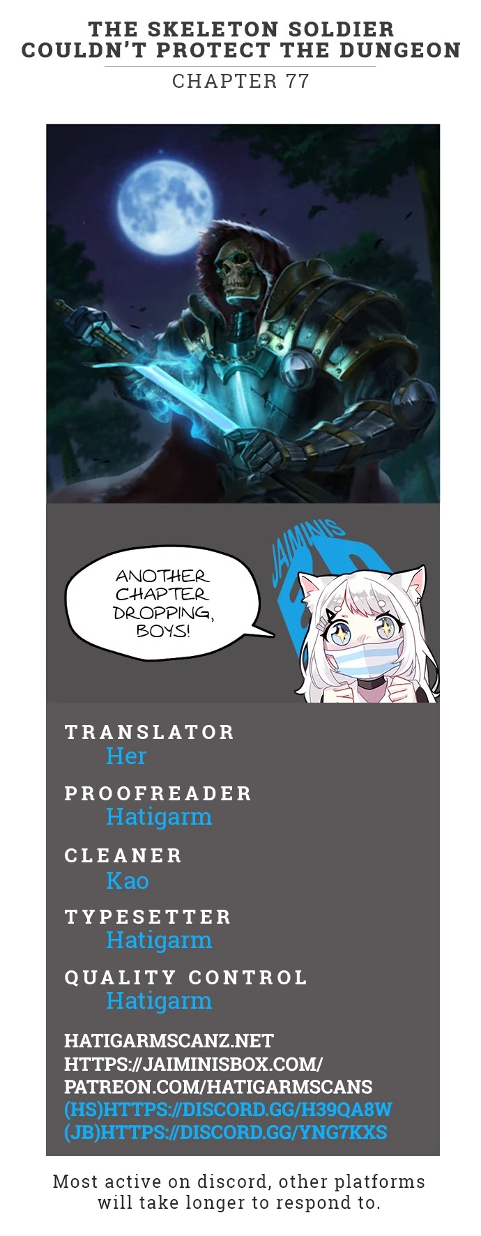 Skeleton Soldier Couldn’t Protect the Dungeon chapter 77 page 1