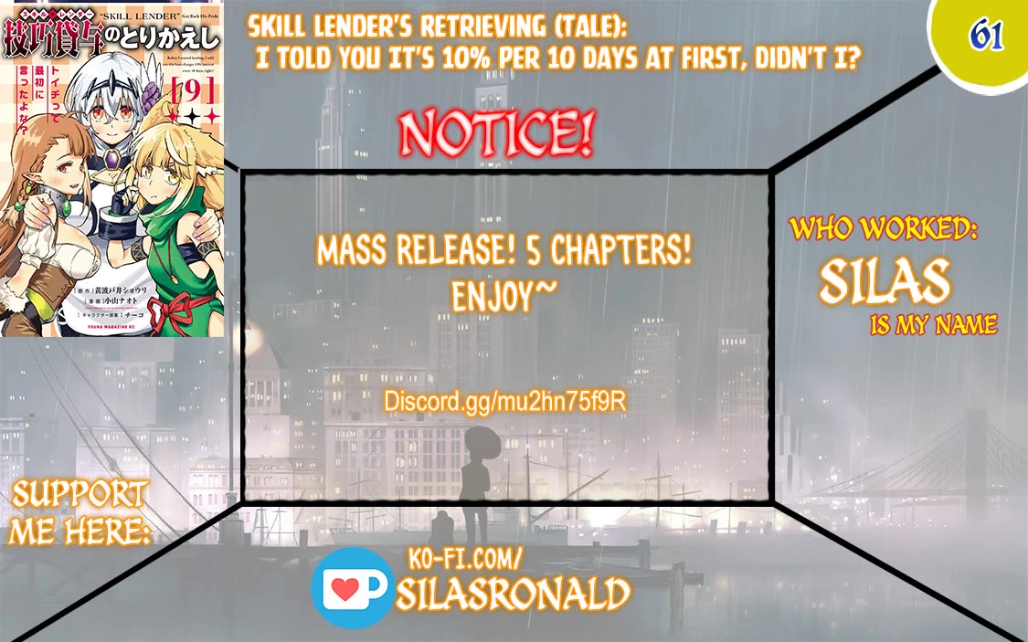 Skill Lender's Retrieving (Tale) ～I Told You It's 10% Per 10 Days at First, Didn't I～ chapter 61 page 1