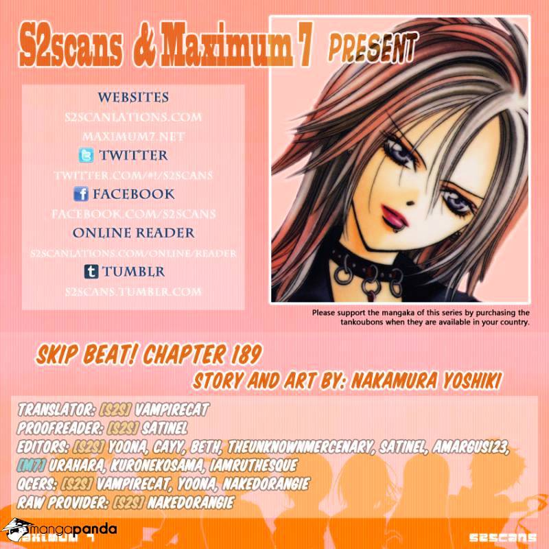 Skip Beat chapter 189 page 1