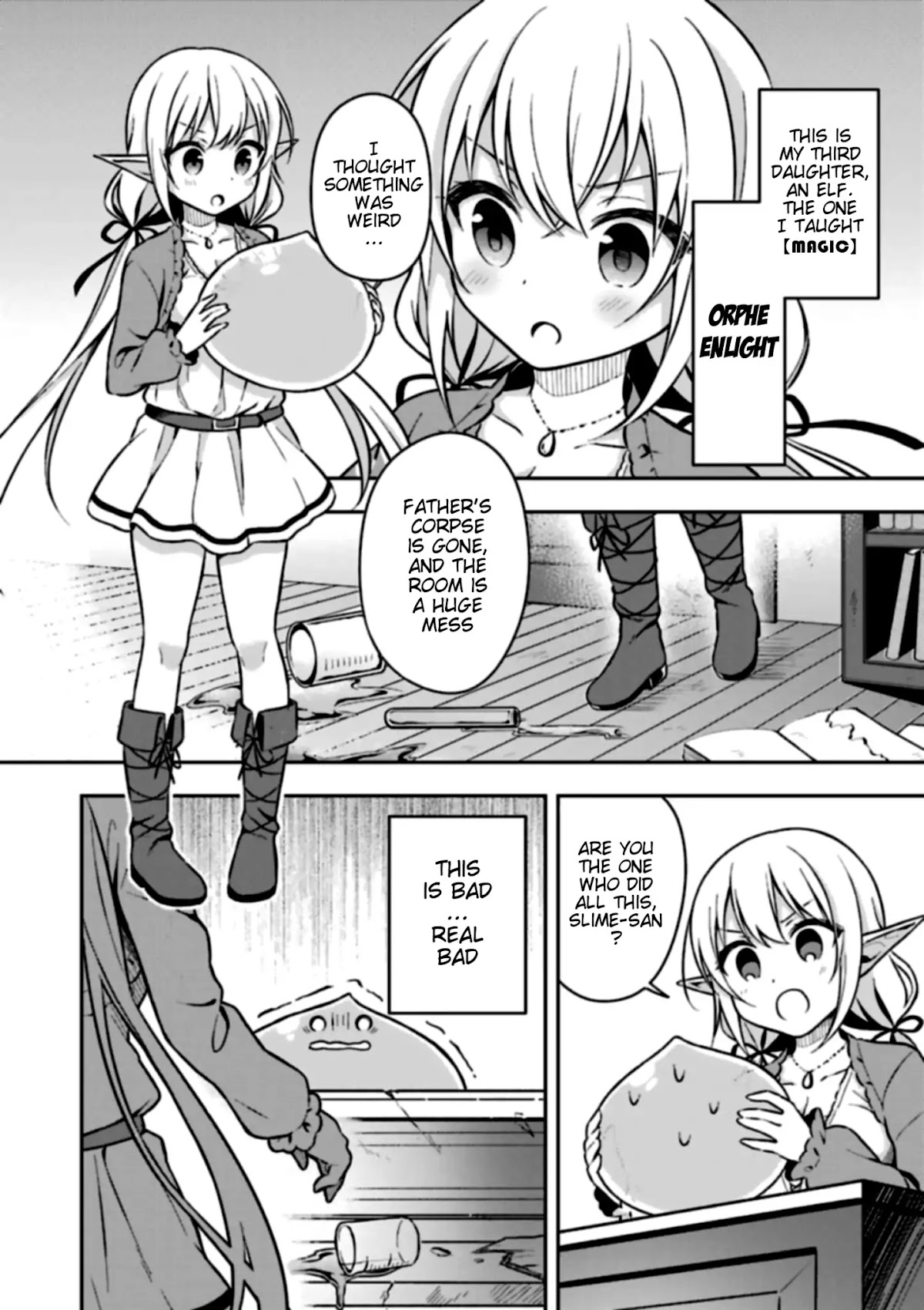 Slime Reincarnation. The Great Sage is Hugged by His Adopted Elf Daughter chapter 1 page 14